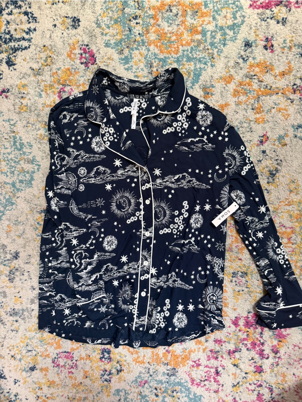 NWT Soma Navy Celestial Print Pajama top